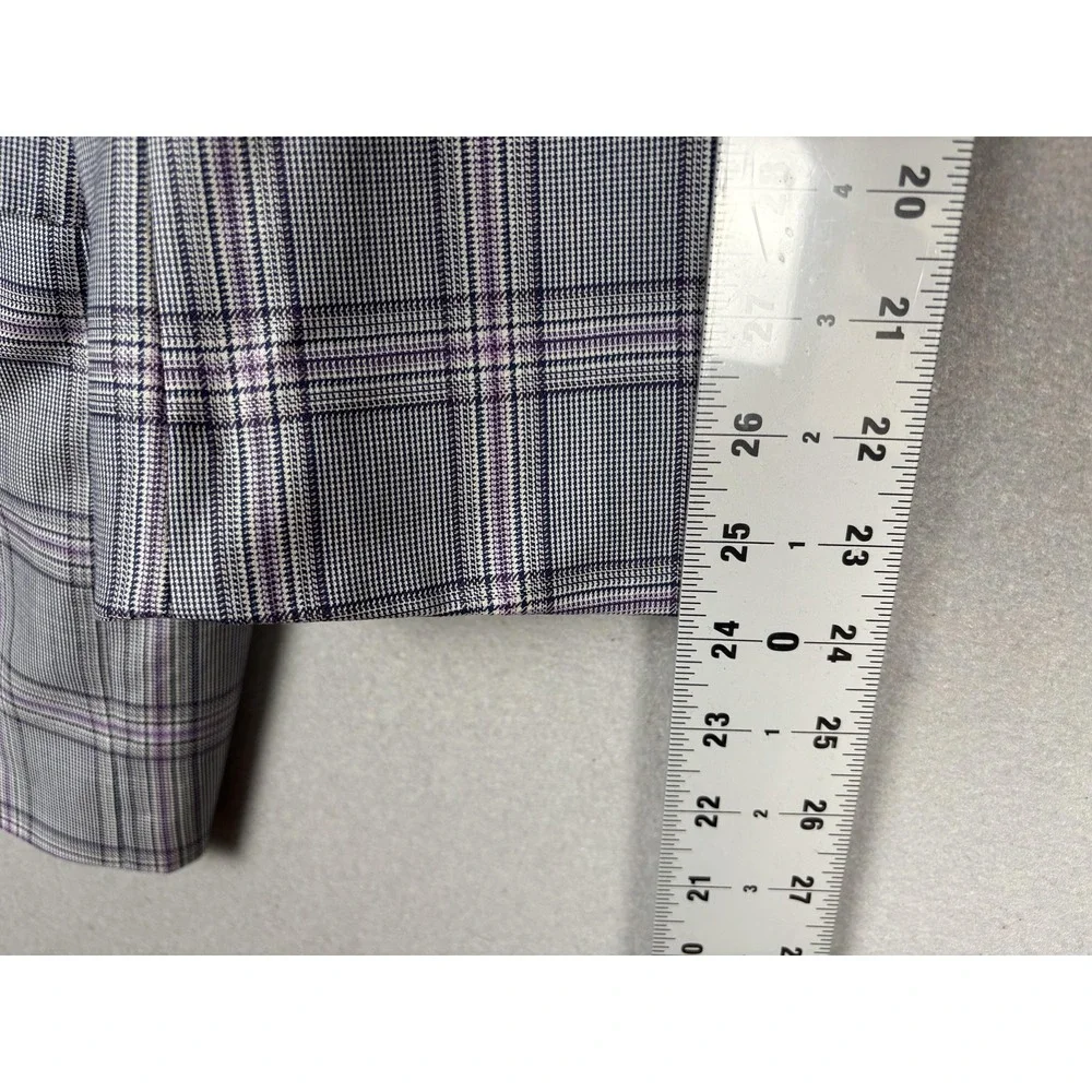Samuelsohn Blazer Mens 50 Gray Purple Plaid Wool Dormeuil Sport Coat Canada